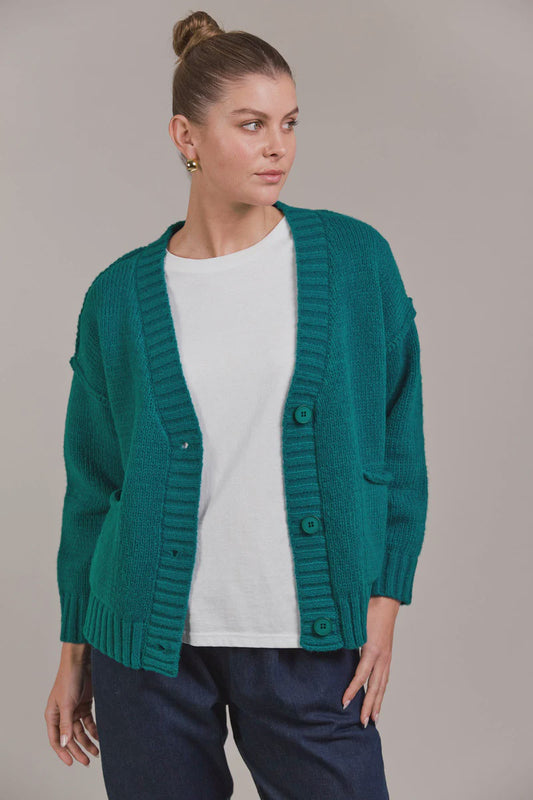 Eb & Ive Katana Cardigan - Teal