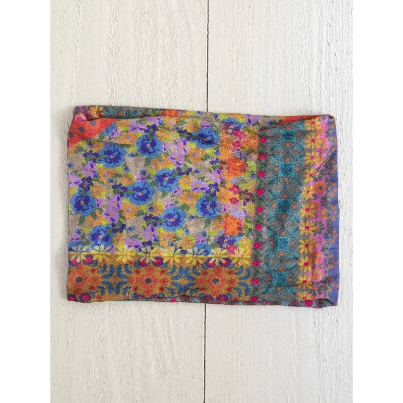 Natural Life Half Boho Bandeau -Folk  Flower Patchwork