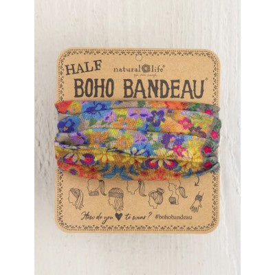 Natural Life Half Boho Bandeau -Folk  Flower Patchwork