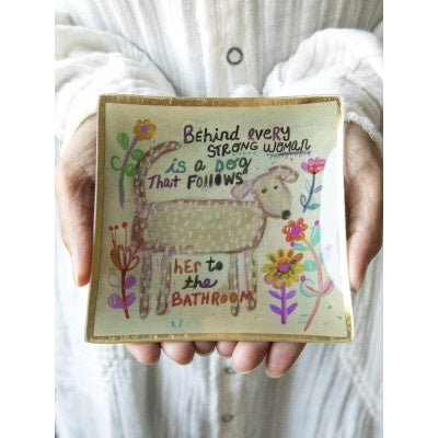 Natural Life Glass Trinket Dish Behind Every Strong Woman