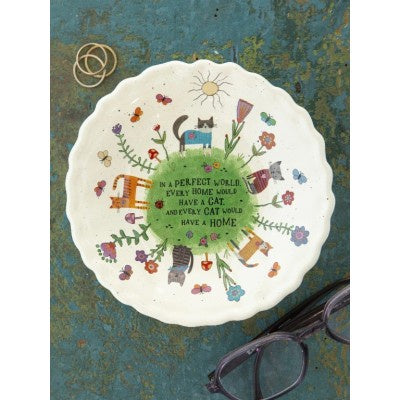Natural Life Ceramic Trinket Bowl Every Cat