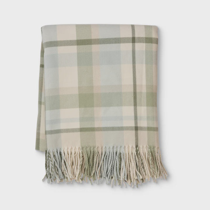 Madras Link Kipling Throw - Green/Blue