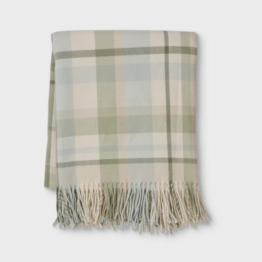 Madras Link Kipling Throw - Green/Blue