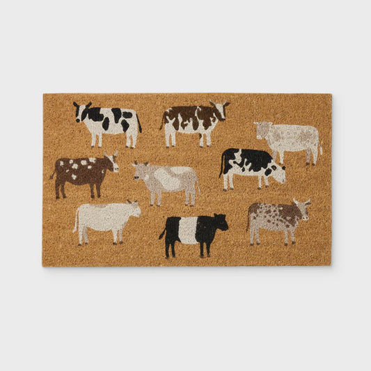 Madras Link Doormat - Herd of Cows