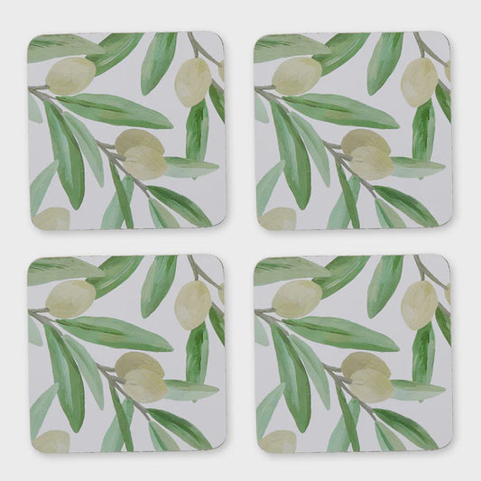 Madras Link Sicilian Olive Square Coasters