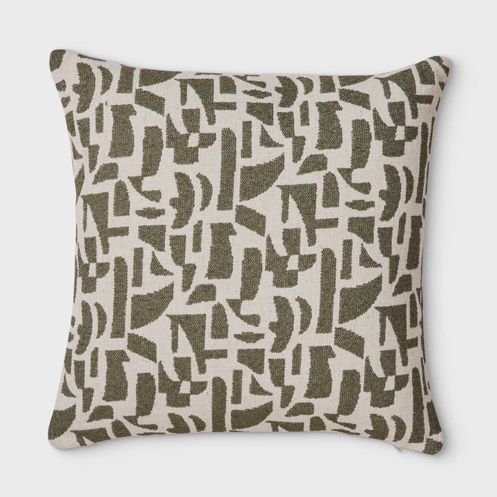 Madras Link Metro Jacquard Cushion - Olive
