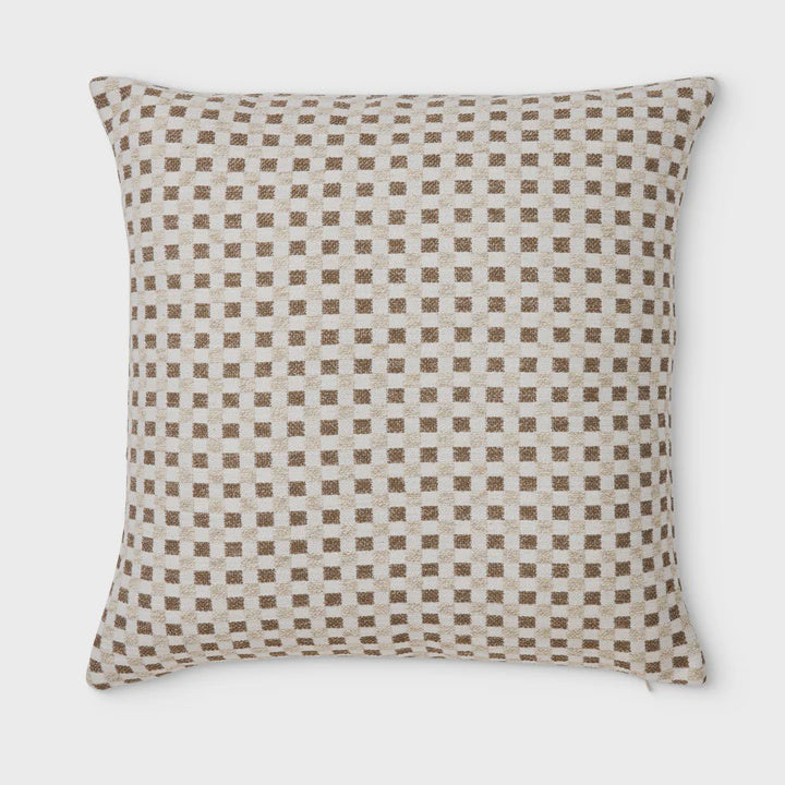 Madras Link Checkers Beige/Coffee Cushion