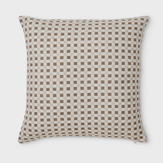 Madras Link Checkers Beige/Coffee Cushion