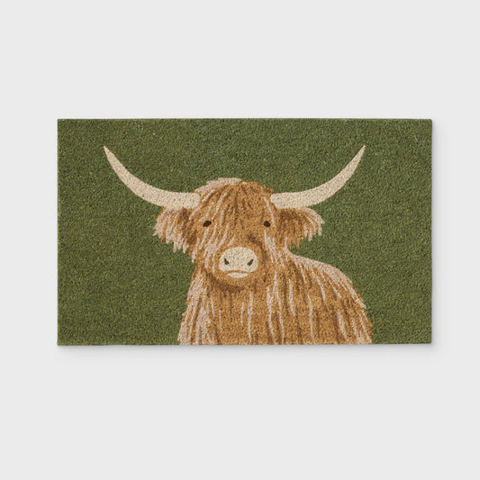 Madras Link Doormat - Highland Cow