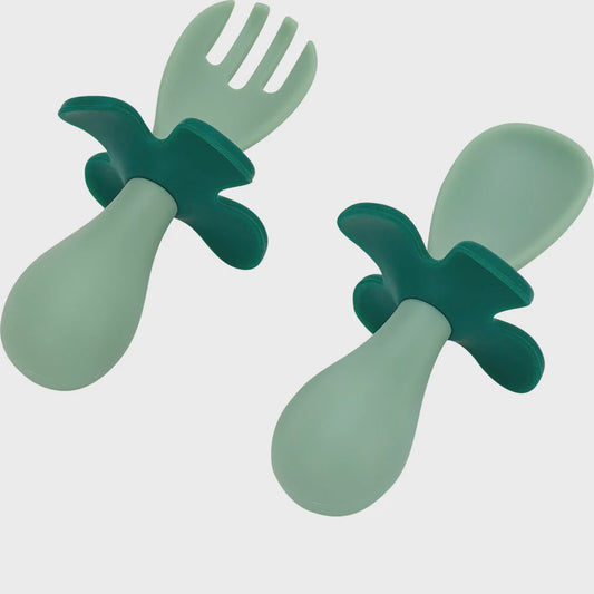 Annabel Trends Baby Cutlery Set - Flower Fork & Spoon