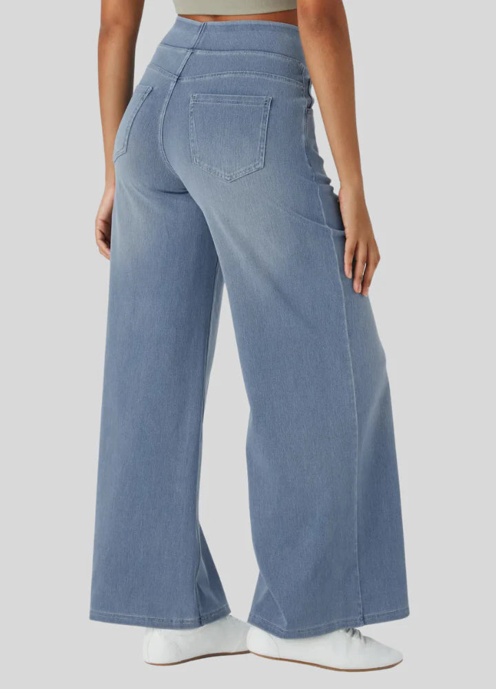 LaSculpte Ultra Stretchy Wide Leg Jeans - Denim Blue