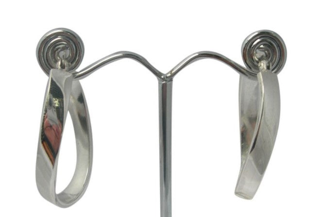 BD Sterling Silver U Twist Hoops
