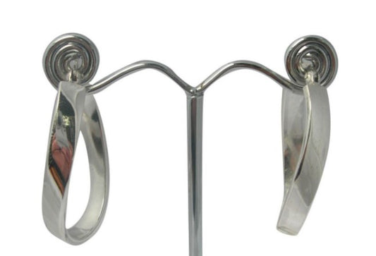 BD Sterling Silver U Twist Hoops