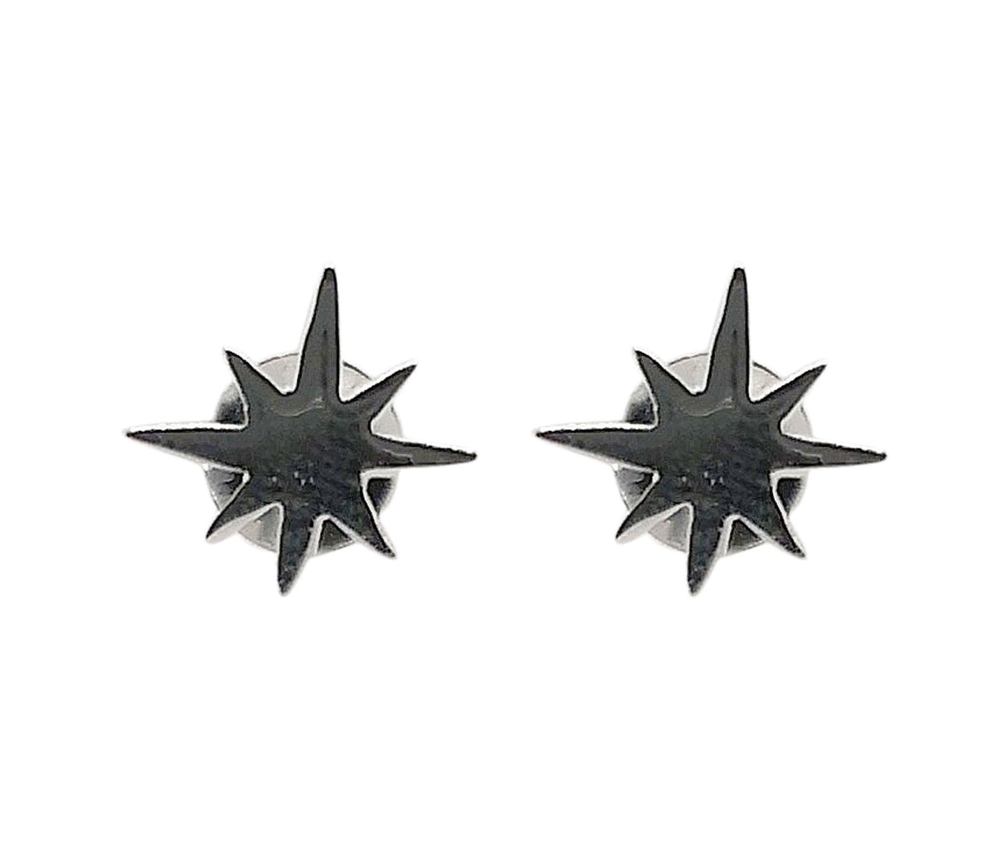 BD Sterling Silver Shining Star Studs