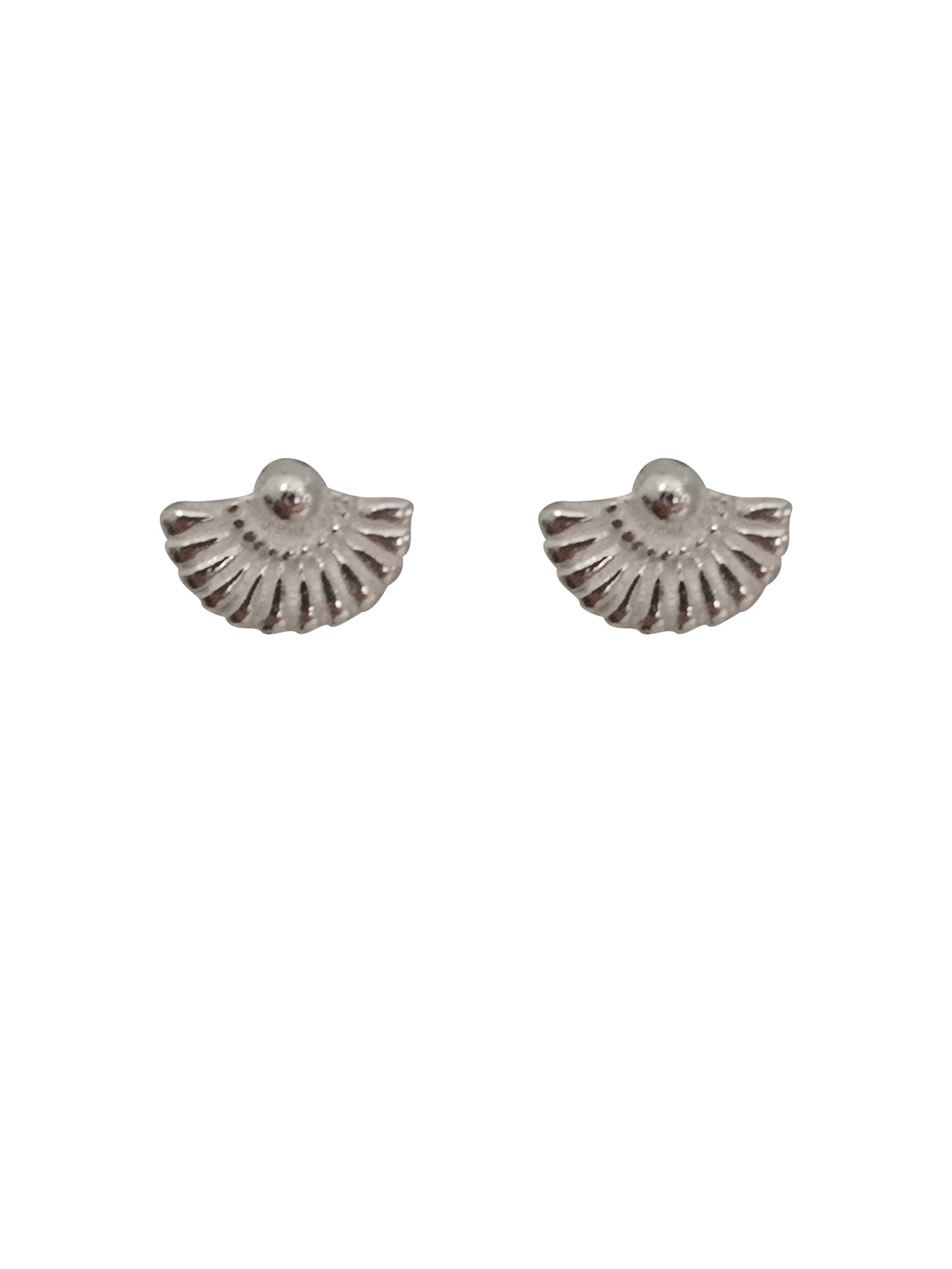 BD Sterling Silver Fan Studs