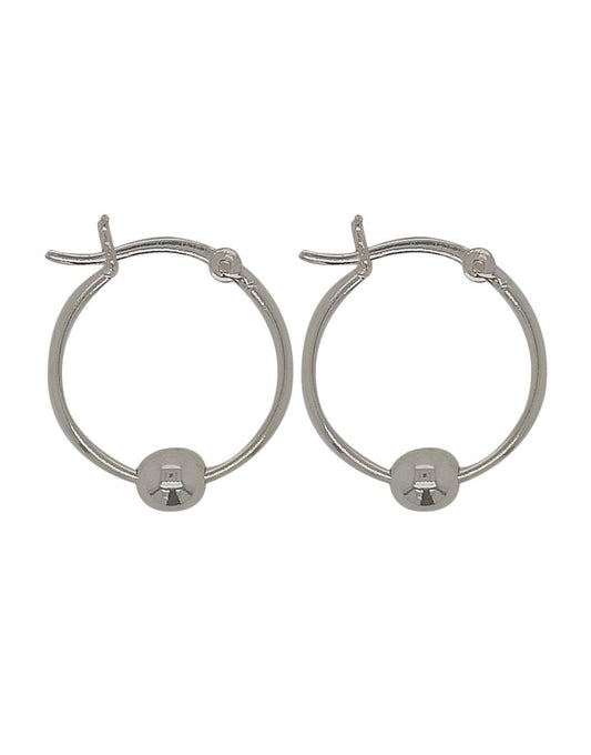 BD Sterling Silver 20mm Hoops w/ 6mm Ball