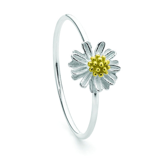 BD Sterling Silver & Gold Plated Chamomile Ring