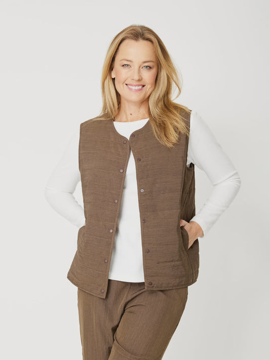 Cordelia St Puffer Vest - Ginger