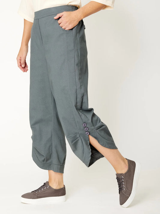 Luna Sky Anywhere Button Pant - Slate