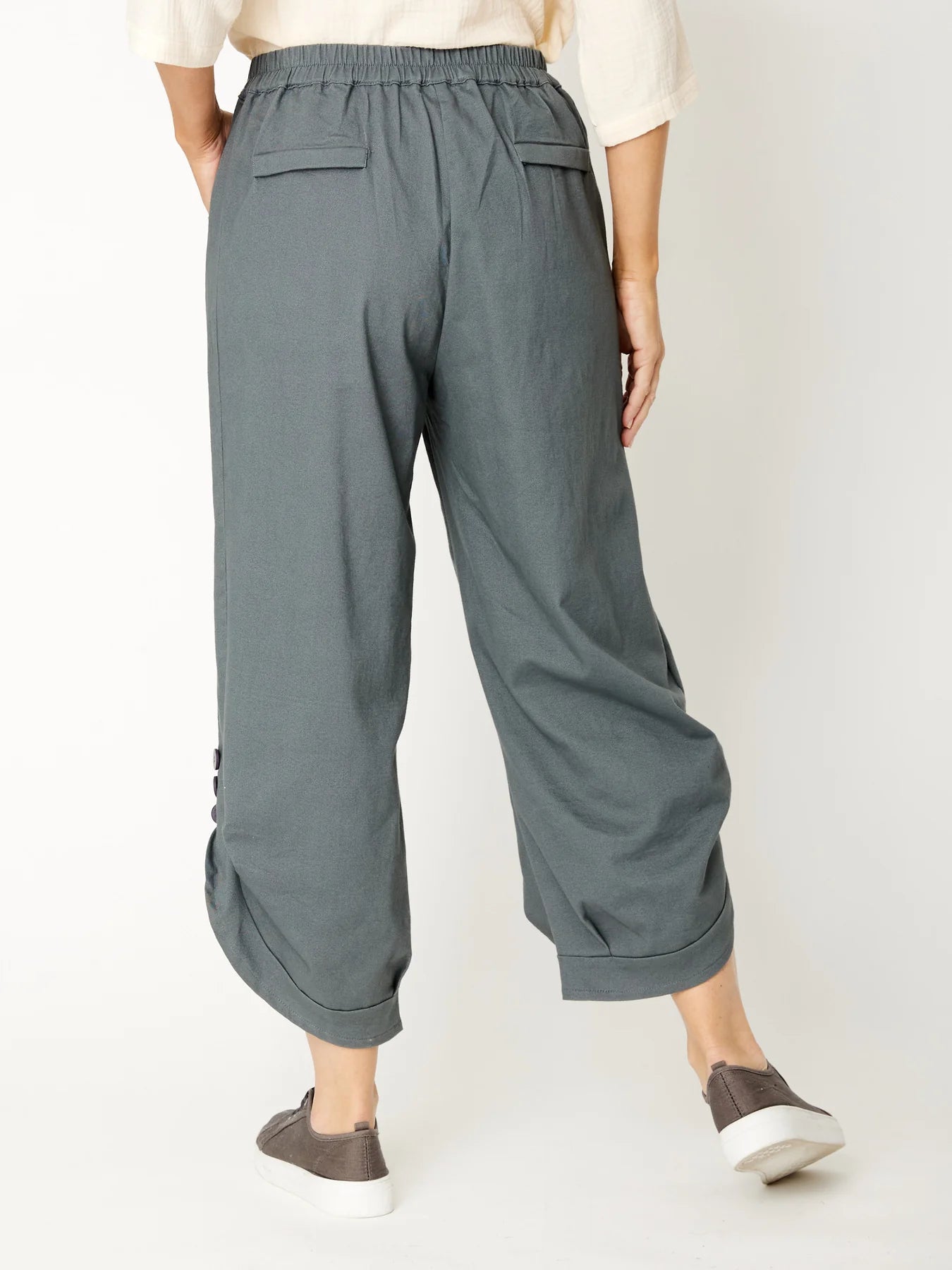 Luna Sky Anywhere Button Pant - Slate