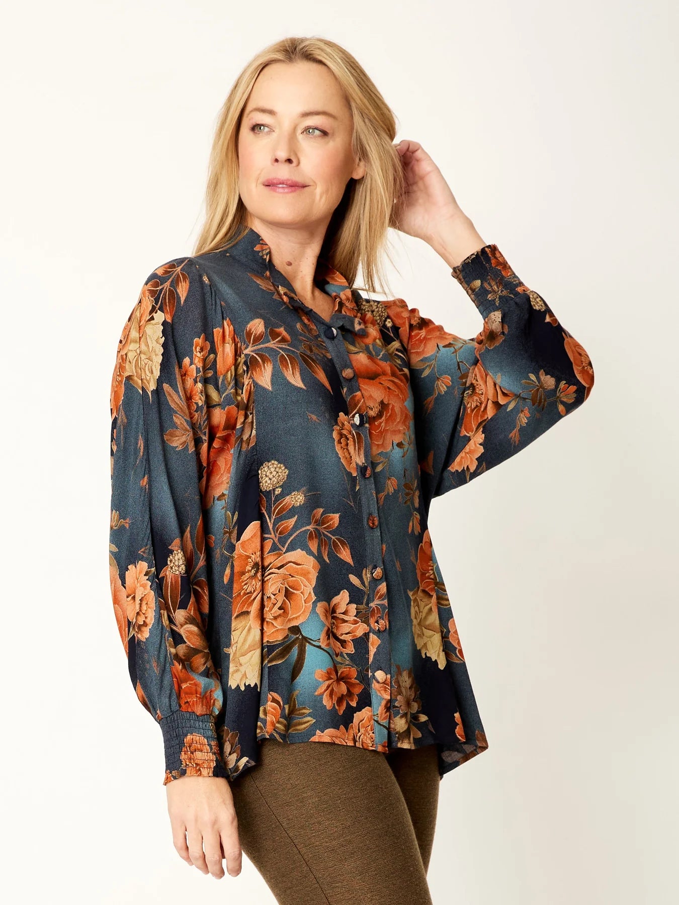 Cordelia St Floral Patch Shirt