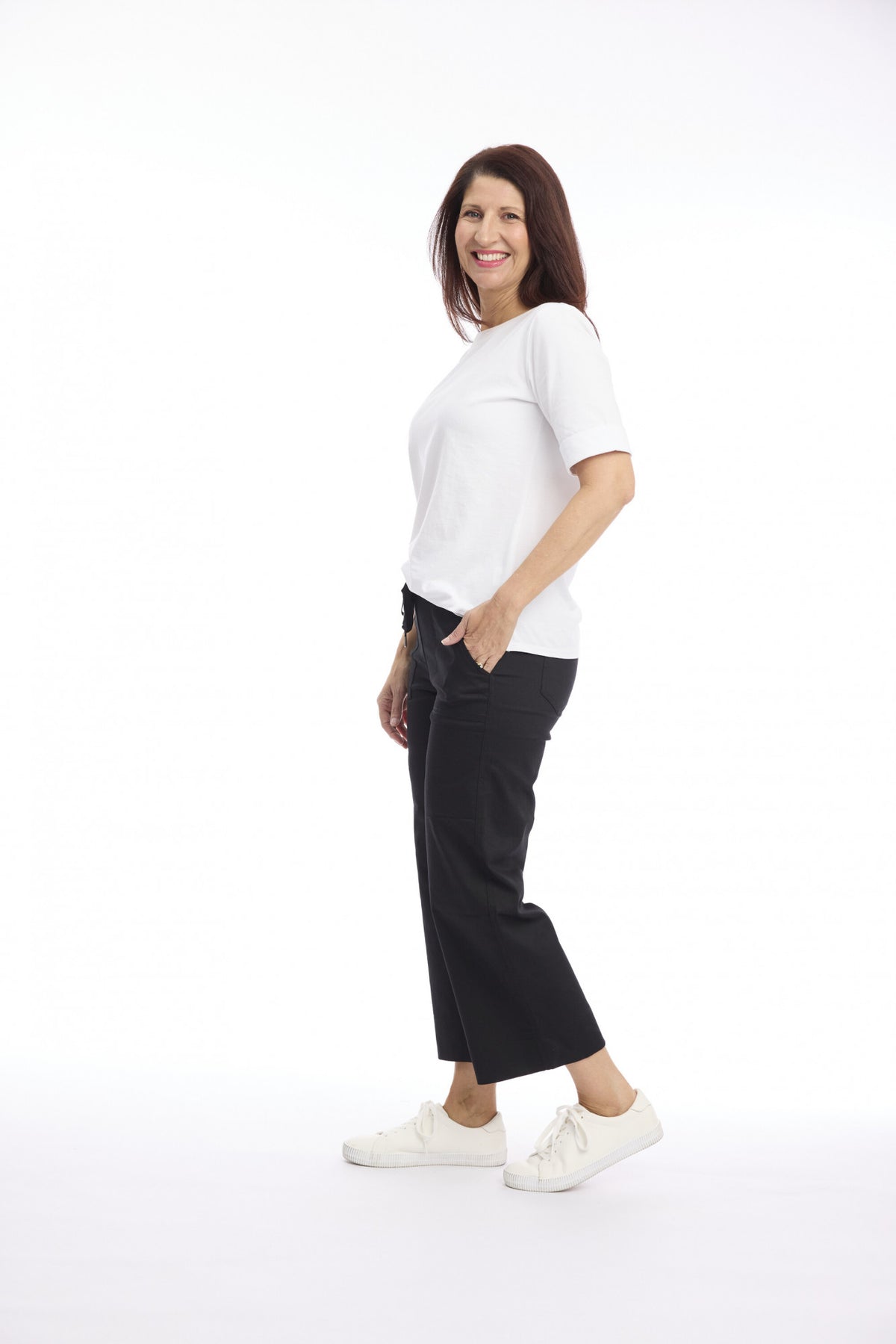 Cafe Latte Drawstring Wide Leg Pant
