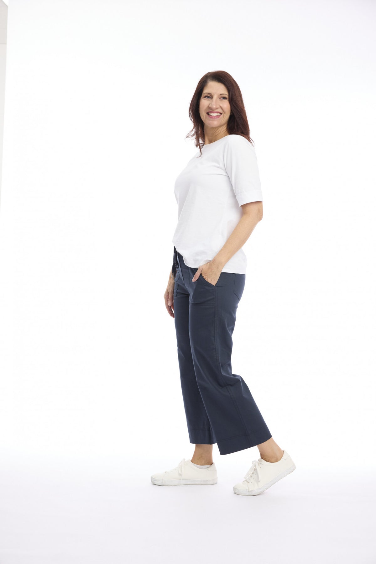 Cafe Latte Drawstring Wide Leg Pant
