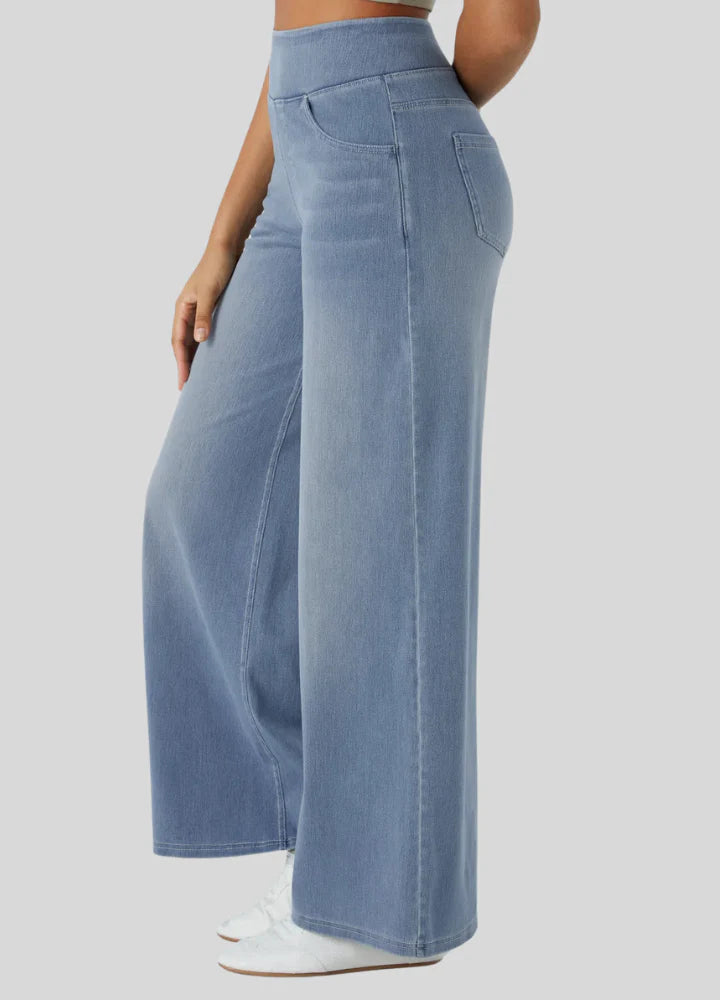 LaSculpte Ultra Stretchy Wide Leg Jeans - Denim Blue