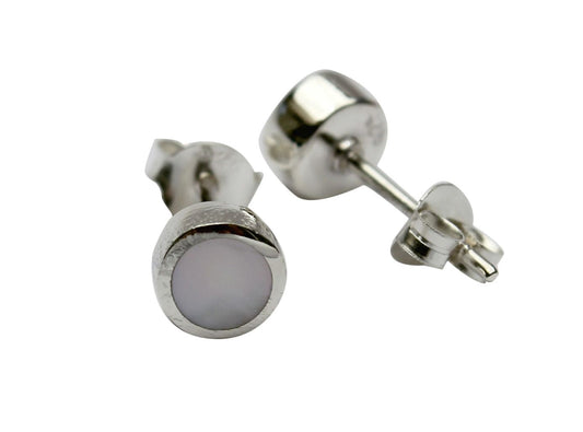 BD Sterling Silver Mother of Pearl Studs