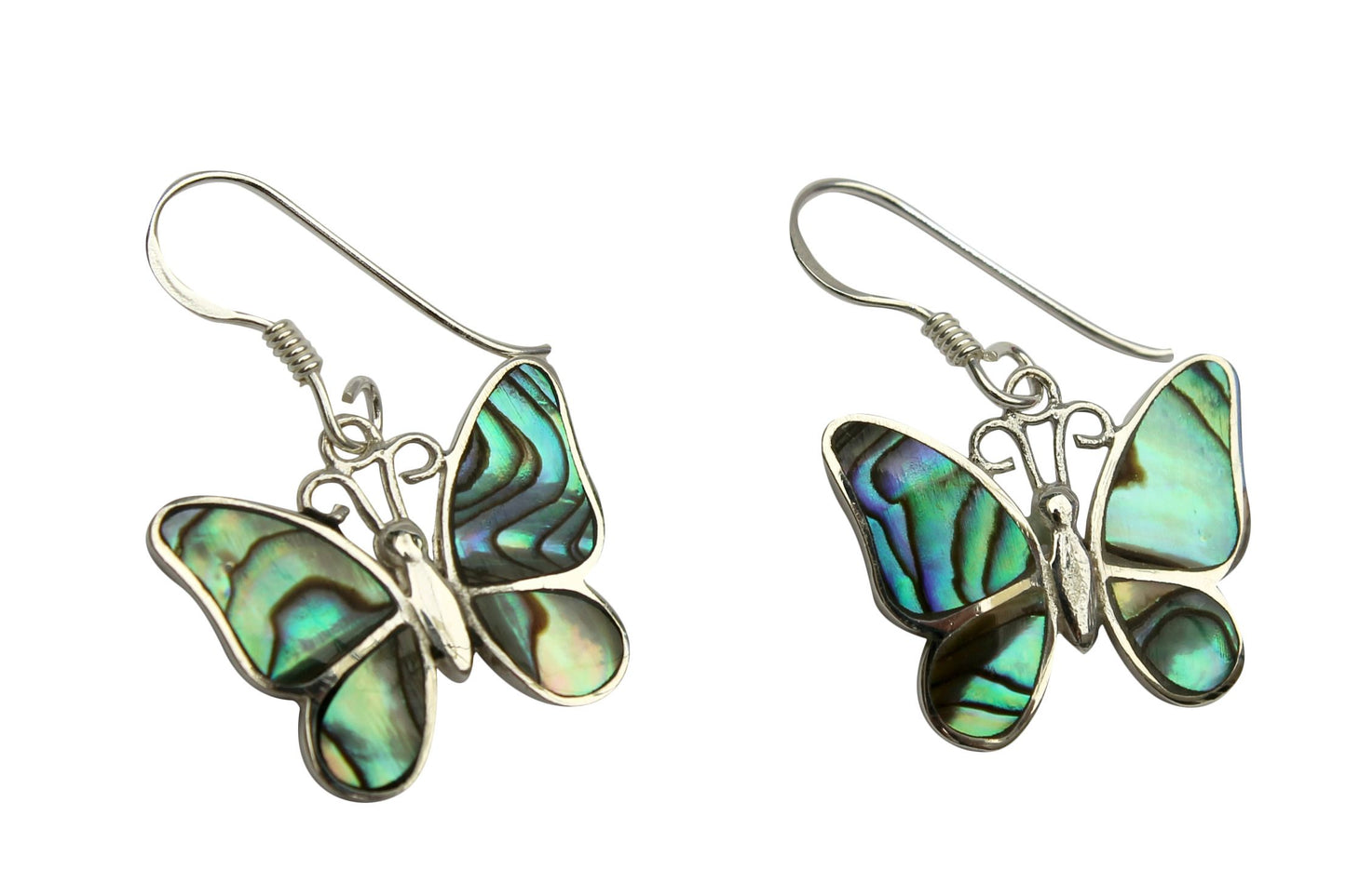 BD Sterling Silver & Paua Butterfly Earrings