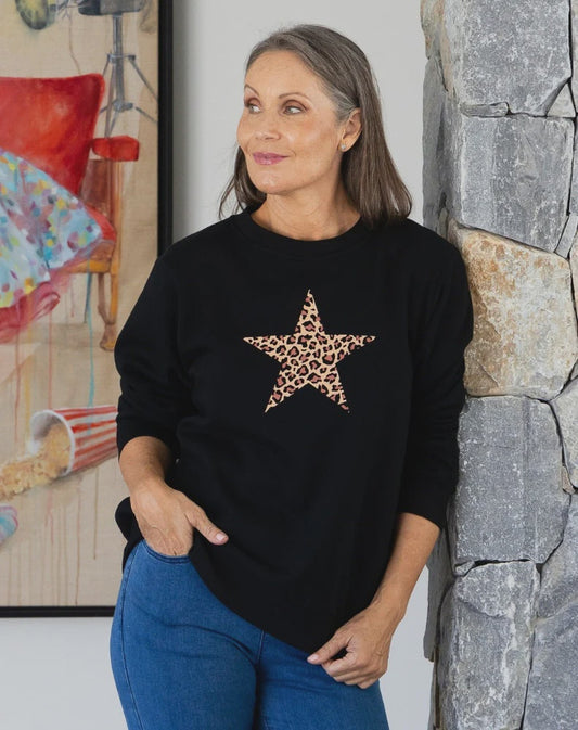 Bee Maddison Star Leopard Sweater
