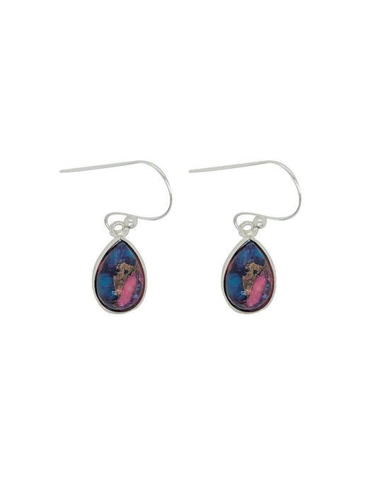 BD Sterling Silver Pear Pink Mohave Earrings