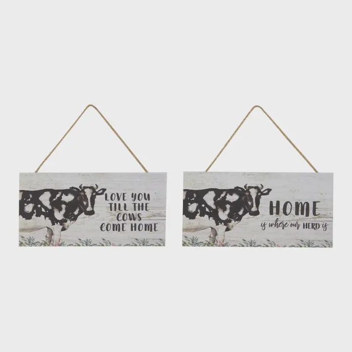 Cubby House Hanging Cow Plaque