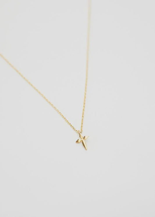 S+G Lucky Cross Gold Necklace