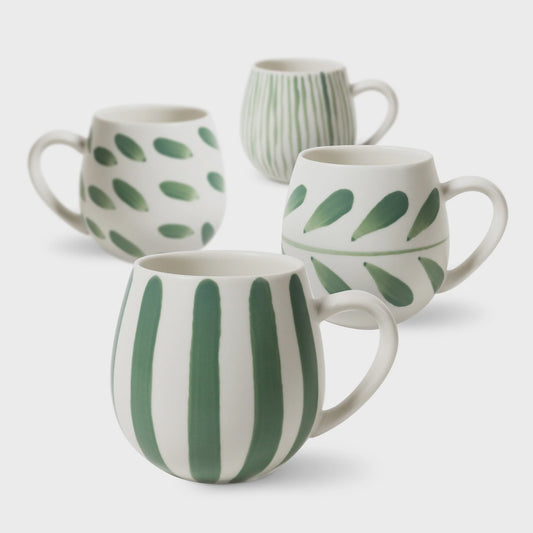 Robert Gordon Olive Brush Set/4 Hug Me Mugs