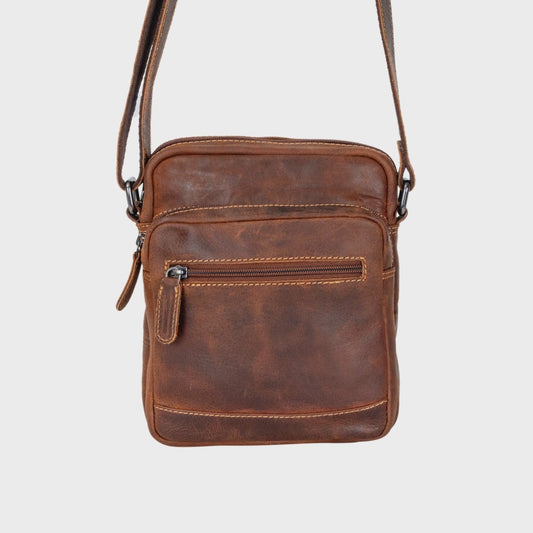 Greenwood Leather Vintage Messenger Bag - Dalton - Sandal