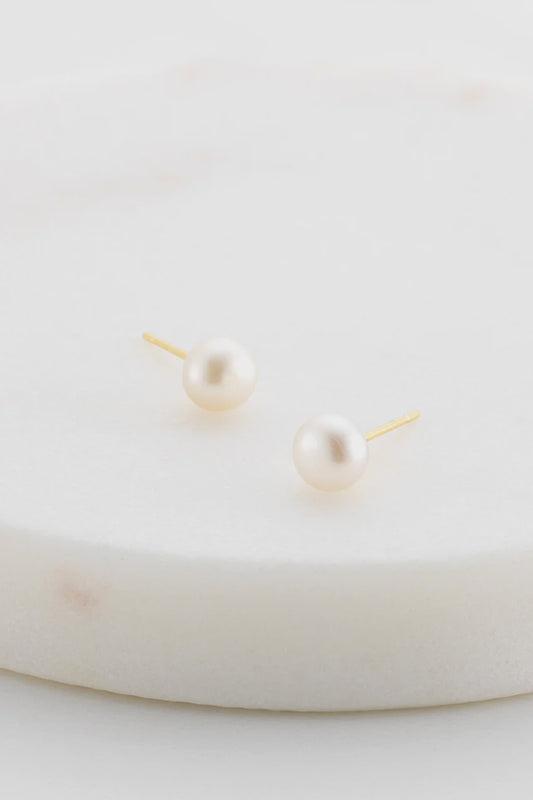 Zafino Leah Pearl Stud Gold