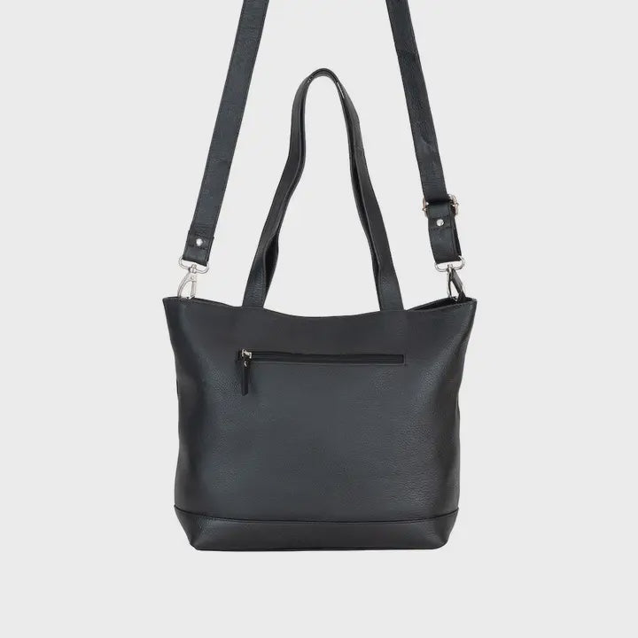Wildera Leather Rowan Premium Tote Bag - Black