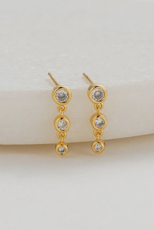 Zafino Abby Earring - Gold/Clear