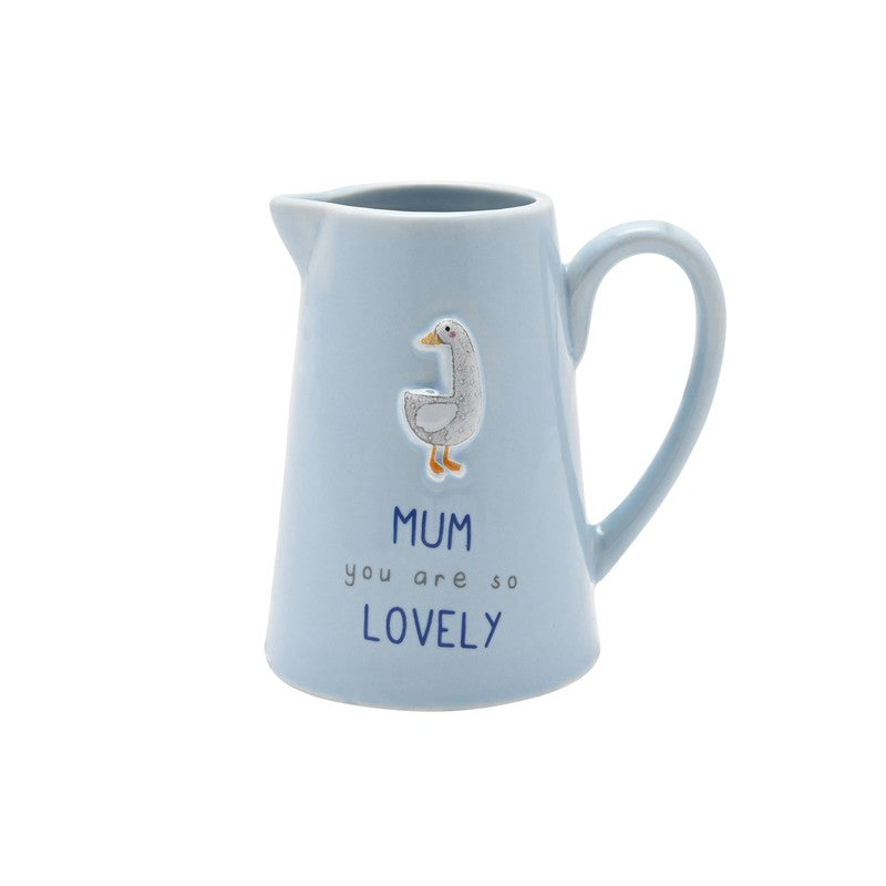 Love Life Embossed Ceramic Milk Jug