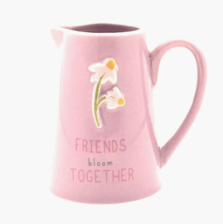 Love Life Embossed Ceramic Milk Jug