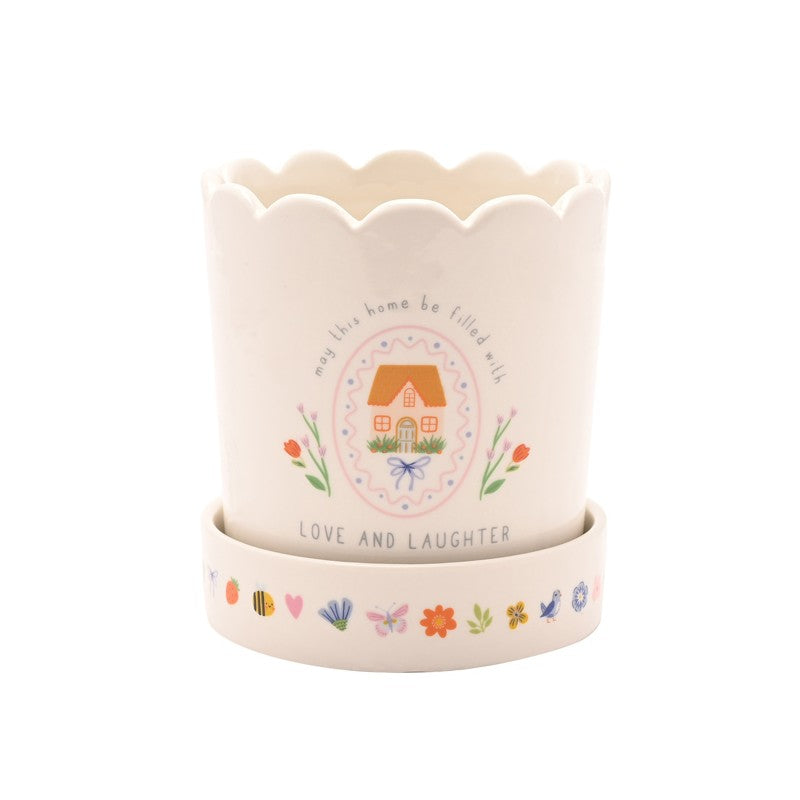 Love Life Ceramic Plant Pot