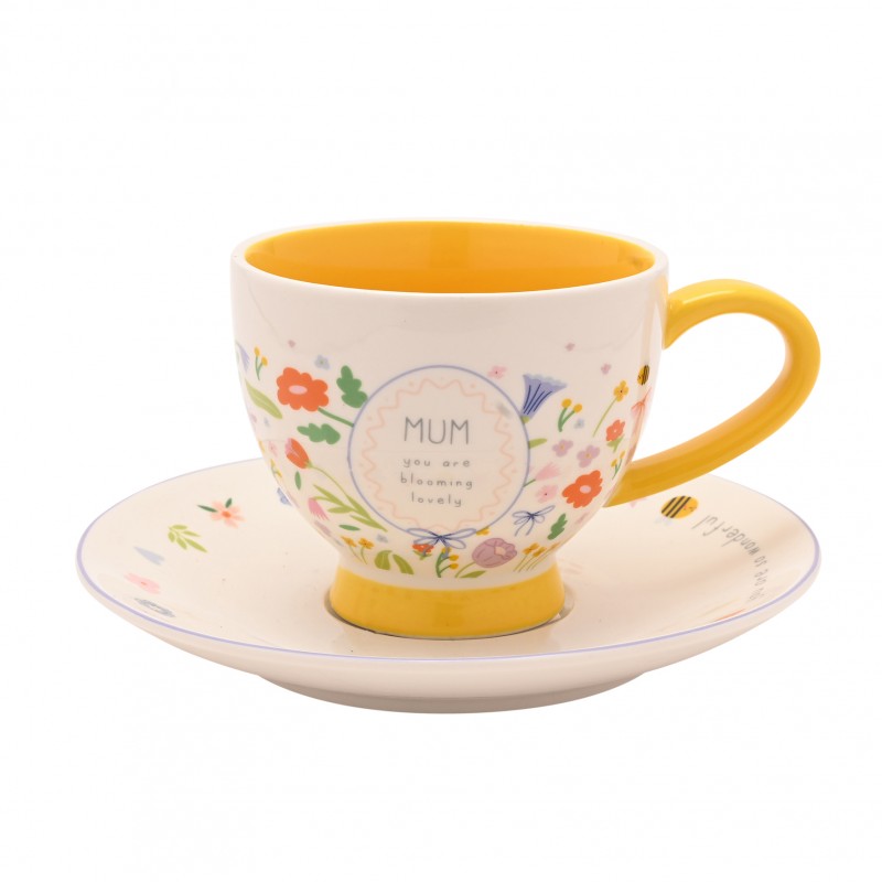 Love Life Ceramic Cup & Saucer