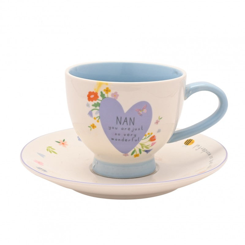 Love Life Ceramic Cup & Saucer