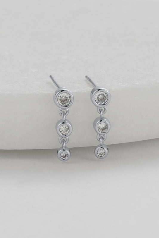 Zafino Abby Earring Silver/Clear