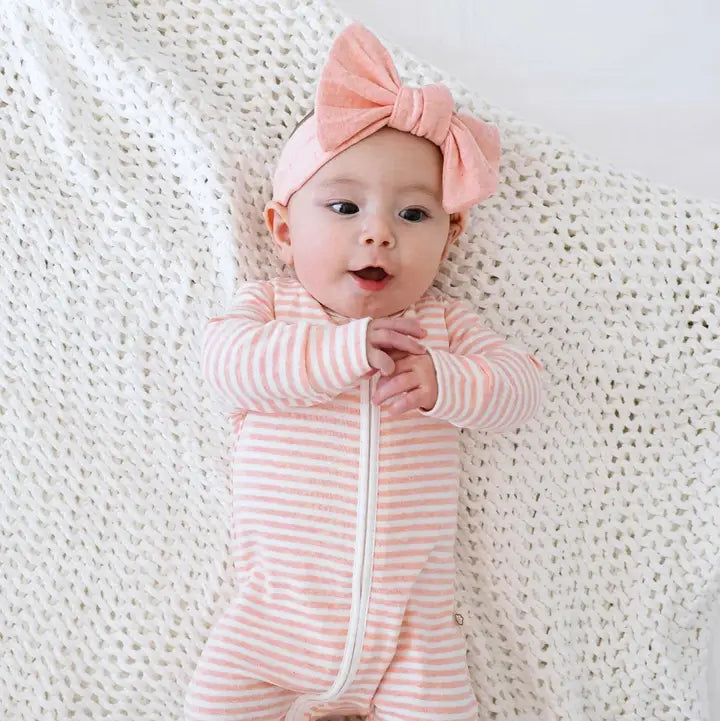 Lummi Organic Cotton Growsuit - Pink Stripes