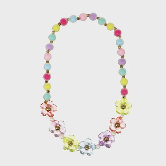 Pink Poppy Vibrant Daisy Necklace