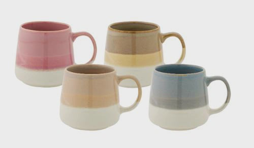 Bundanoon Tapered Shape Mugs Set/4 Reactive Band