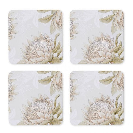 Madras Link King Protea Square Coaster Set Of 4