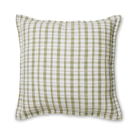 Madras Link Bolton Green/Beige Woven Cushion 50CM